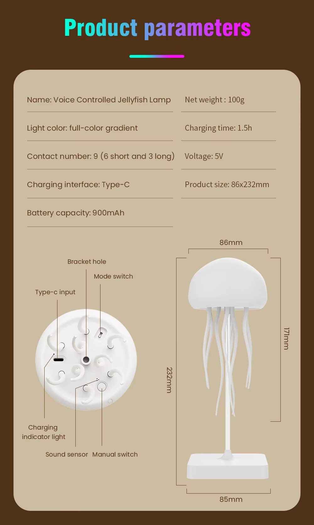 LED Jellyfish Mood Lamp